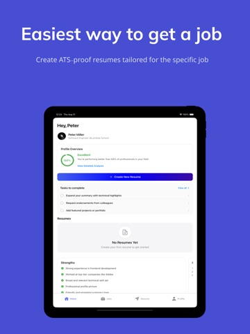 Resume Builder - ApplyKit CV iPad screenshot