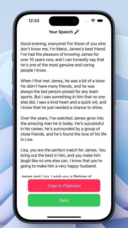 Wedding Speech Generator AI