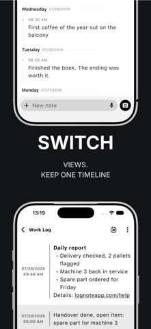 Lognote: Timestamped Notes Screenshot 2 of 8