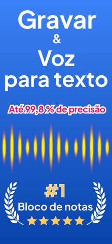 Transcrever Voz com IA iPhone screenshot 1