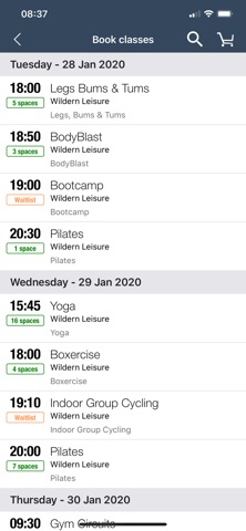 Wildern Leisure app screenshot