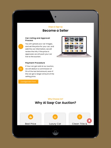 Al Saqr Al Fadhi Auctions iPad screenshot