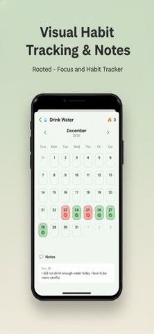 Rooted: Focus & Habit Tracker screenshot