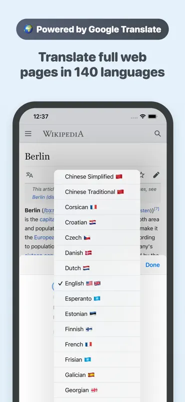 Auto Translate for Safari screenshot 1 of 3
