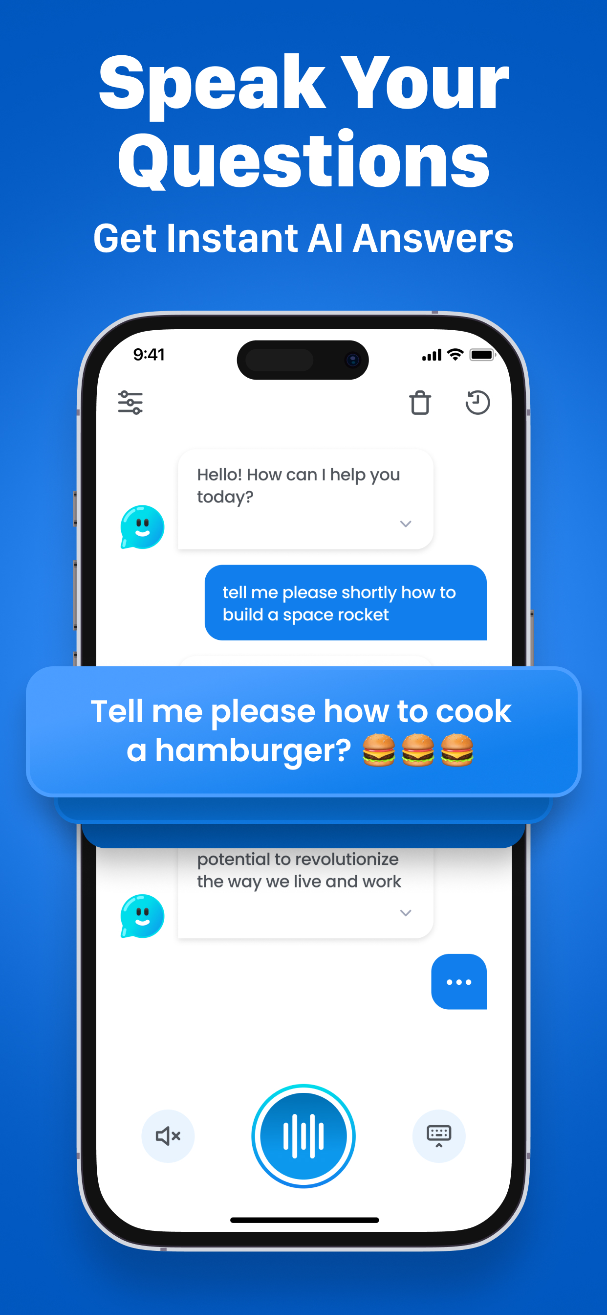 AI Voice Assistant Ask Chatbot