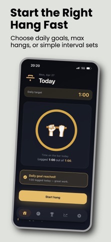 Hang Tracker: Dead Hang Timer Screenshot 2 of 7