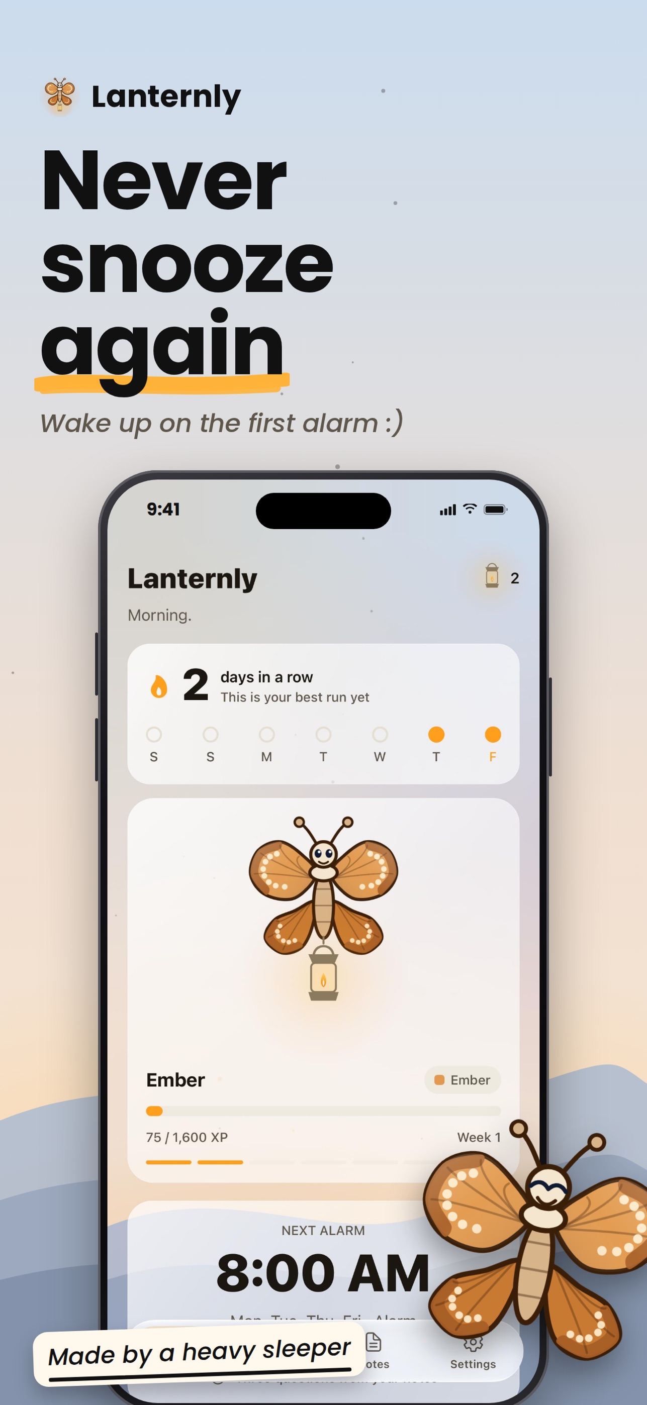 Screenshot 1 of Lanternly - Quiz Alarm Clock