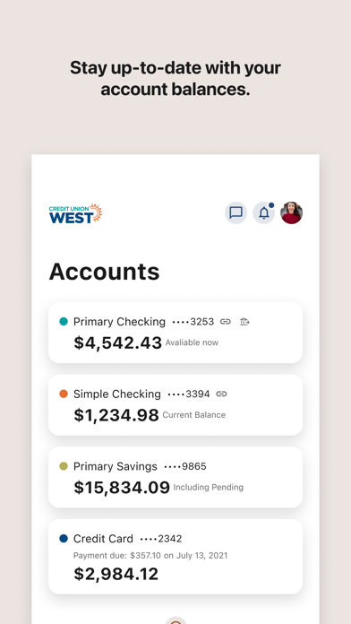 Credit Union West iPhone screenshot
