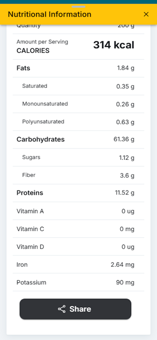 TipoZero: carbohydrate calc Screenshot 7 of 10