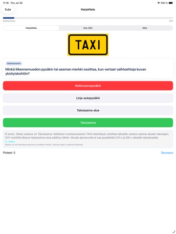 Suomen Liikennemerkit 2026 iPad screenshot