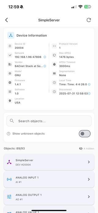 U-BACnet Screenshot 2 of 3