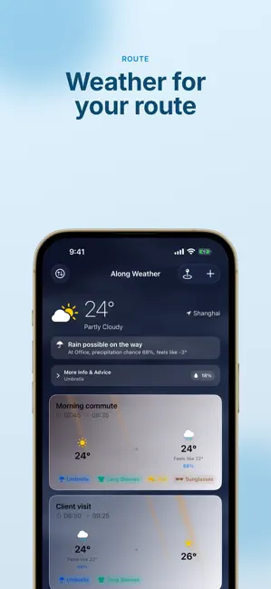 Along Weather iPhone screenshot 1