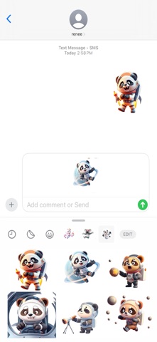 宇航员熊猫贴纸 screenshot