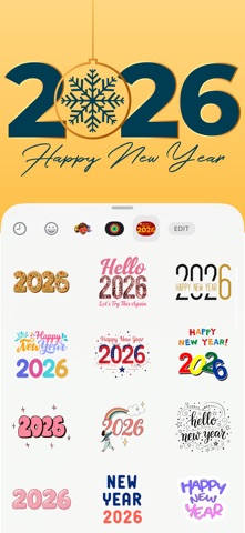 Amazing New Year Stickers iPhone screenshot