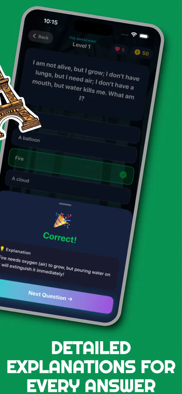 The Riddle Master: Brain Teasers & Riddles App for iPhone App Store screenshot 5