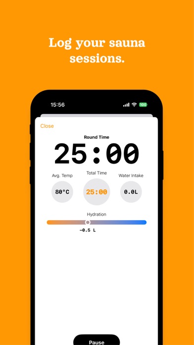 Sauna Journal Screenshot