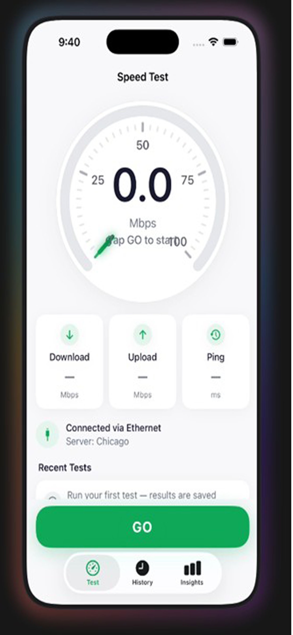 Screenshot 1 of Internet Speed Test (c9d1b8)