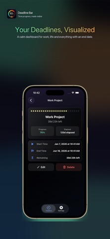 Deadline Bar: Time Progress iPhone screenshot