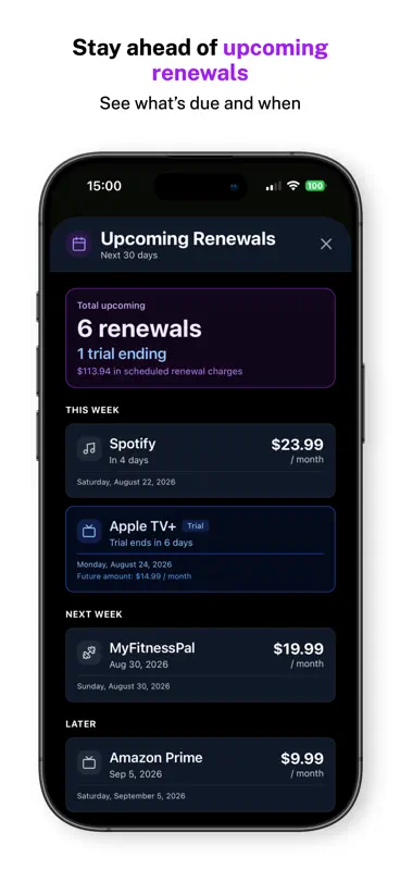 CancelCue Subscription Tracker screenshot 2 of 8