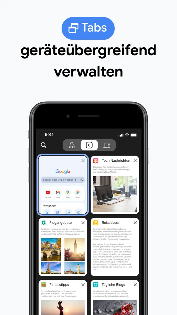 Google Chrome iPhone App Screenshot 5 – Dienstprogramme