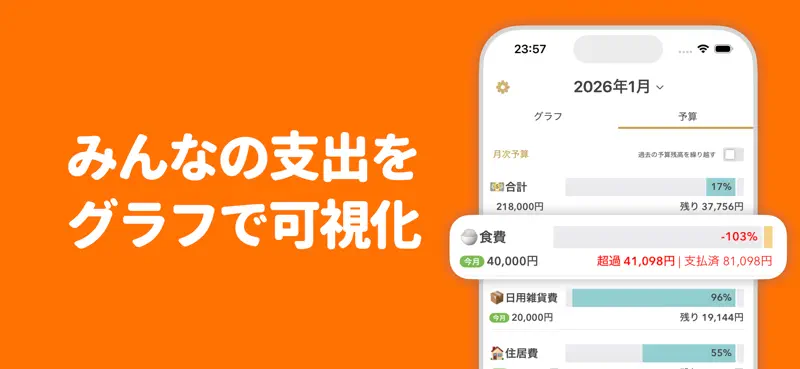 家計簿 共有 No.1アプリ シェアルー screenshot 2 of 7