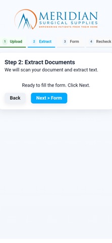 Meridian Patient Form Document screenshot
