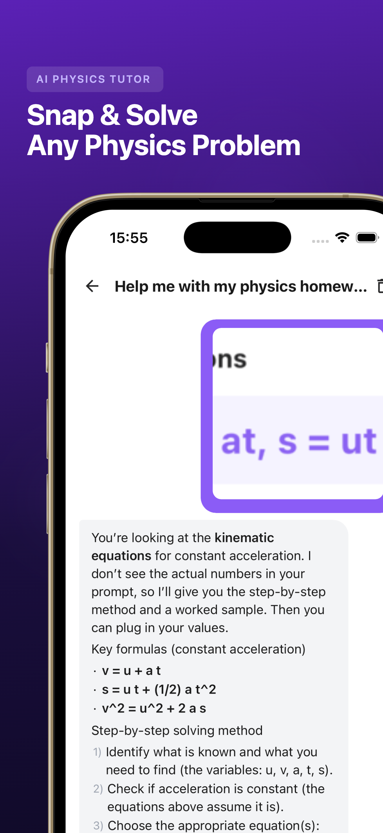 Physics Solver - Homework Help screenshot 4