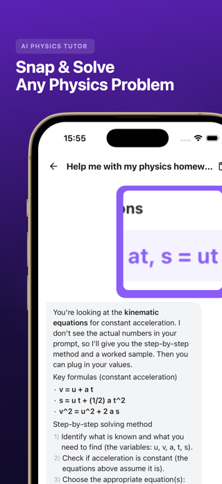 Physics Solver - Homework Help Screenshot 4 of 4