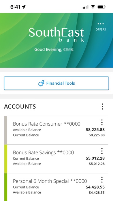 SouthEast Bank Mobile Banking Screenshot