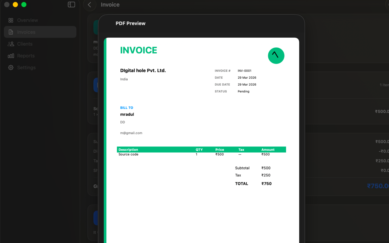 InvoiceNano: AI Invoice maker screenshot 7