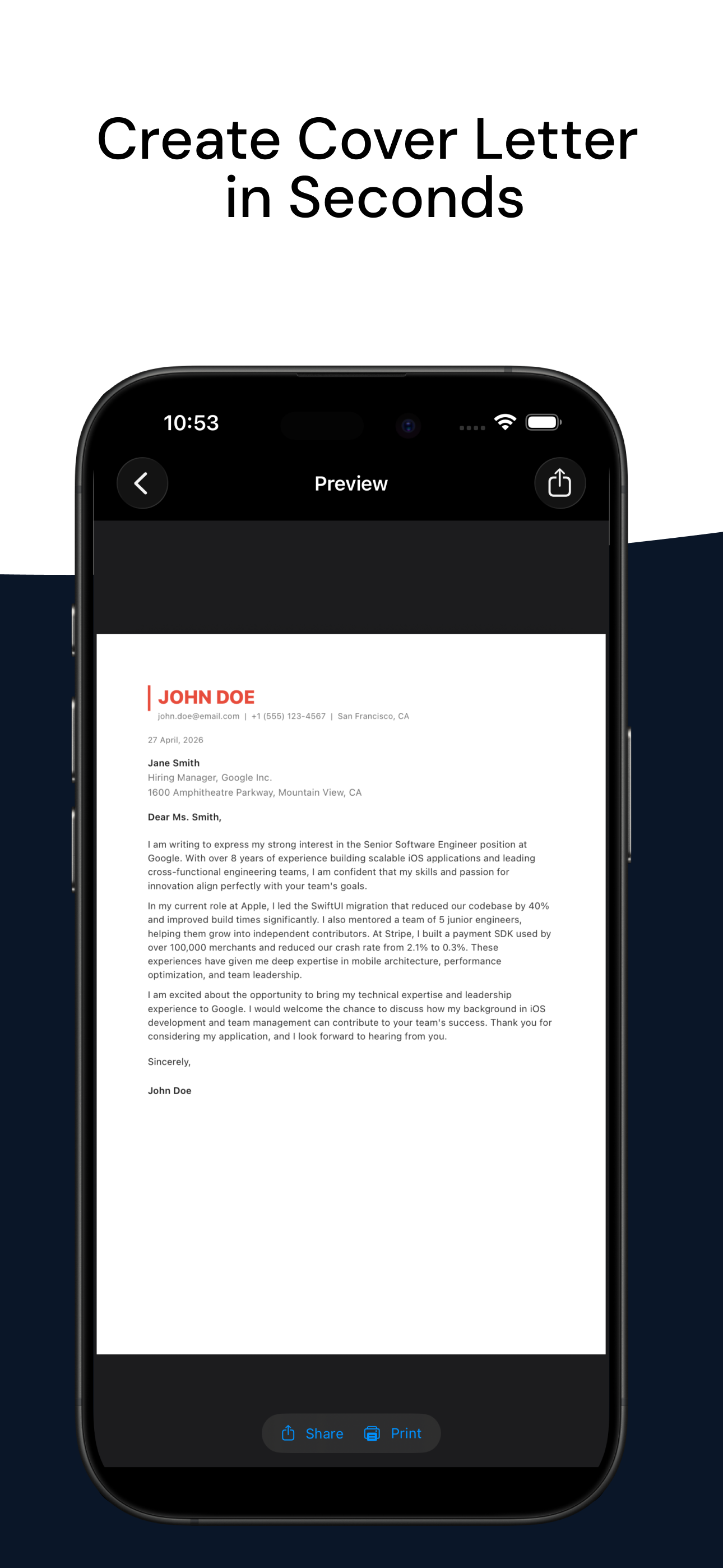 Resume & CV Maker - Typeset CV