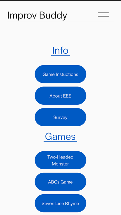 Improv Buddy EEE iPhone screenshot 1 - Entertainment app