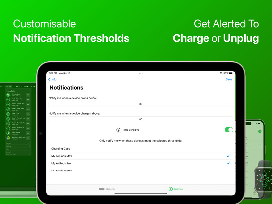 #5. Battery Widget: PowerToYou (macOS) Podle: Karandeep Singh