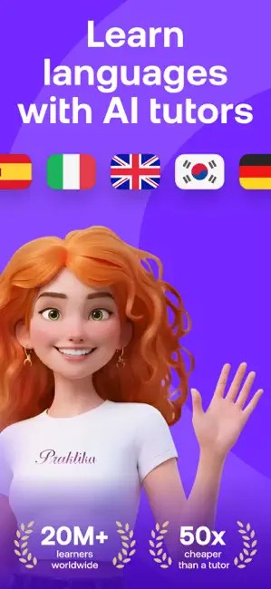 Praktika – AI Language Tutor iPhone screenshot 1