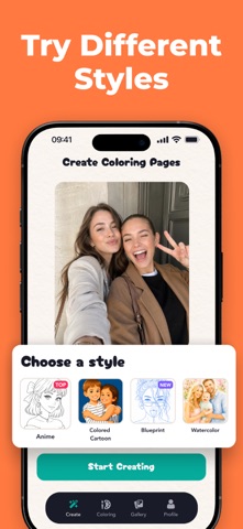 AI Coloring Pages & Book Maker iPhone screenshot