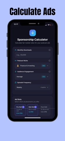 Podcast Ad Calculator screenshot