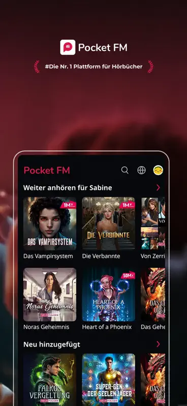Pocket FM: Hörbücher screenshot 1 of 8