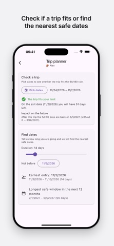 Schengen Calculator for 90/180 Screenshot 3 of 8