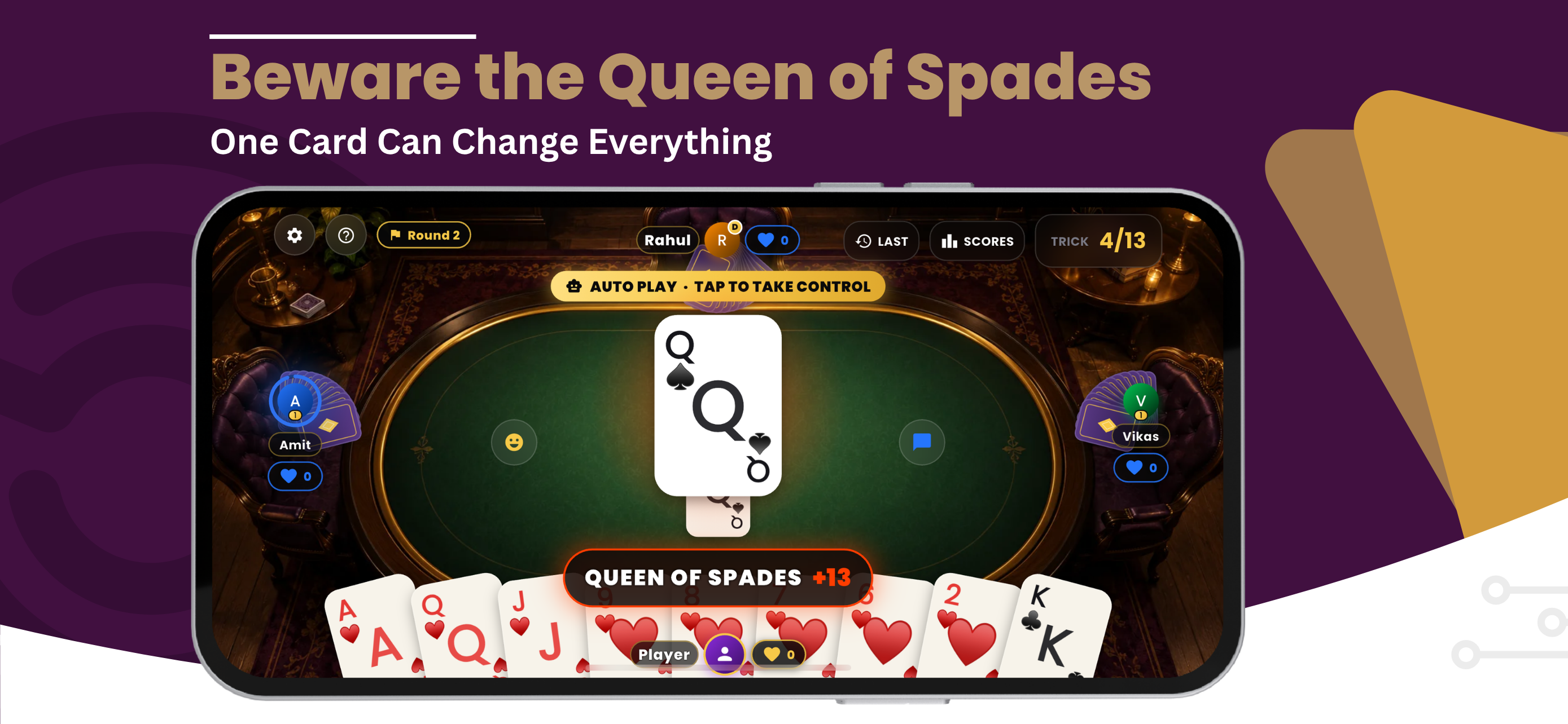 Hearts King : Online Card Game screenshot 3
