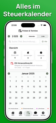 ELSTER + Steuererklärung screenshot
