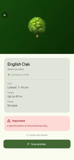 Captura de pantalla de Tree ID: Leaf Identifier en iPhone 1