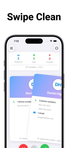 Delete Contacts: Swipe Cleaner screenshot