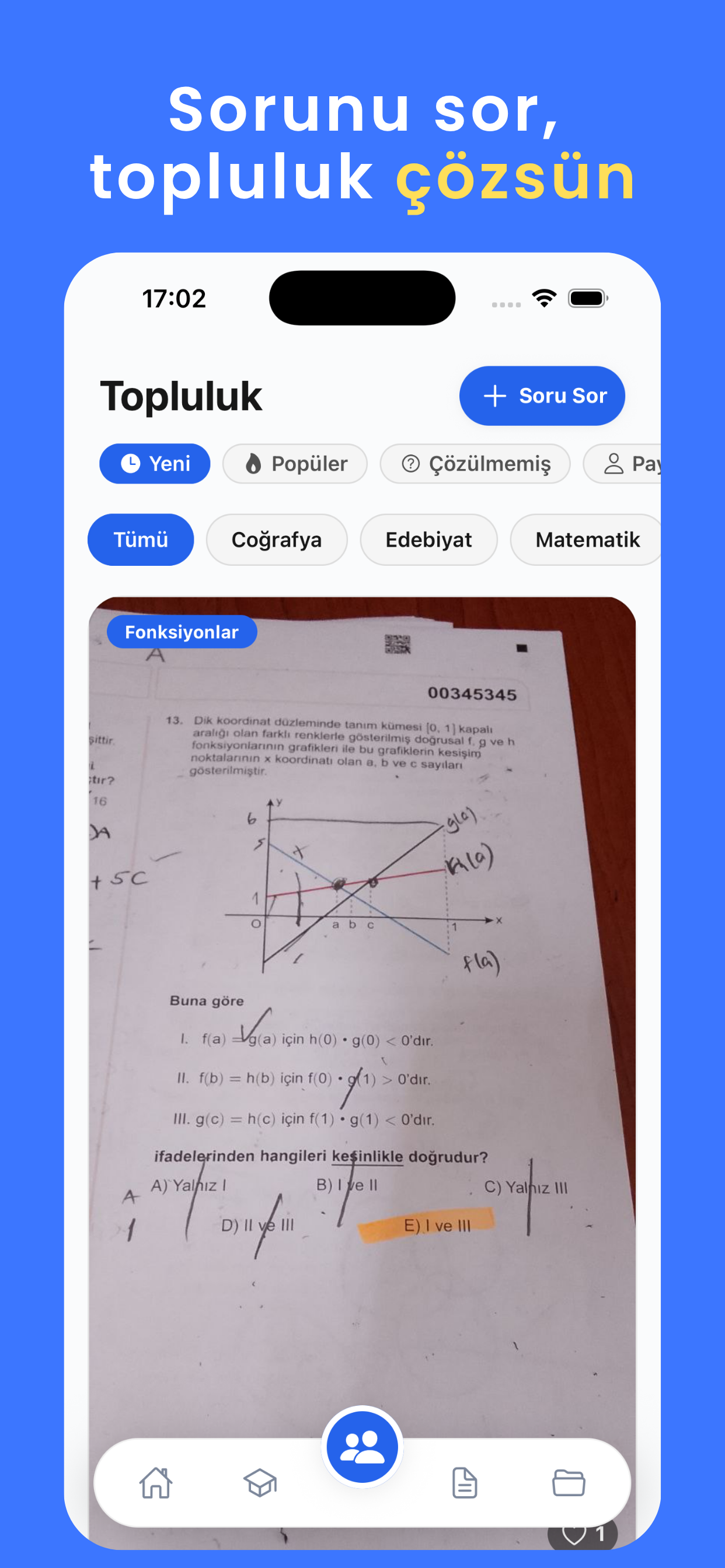 Optik: YKS, KPSS Soru Çözümü