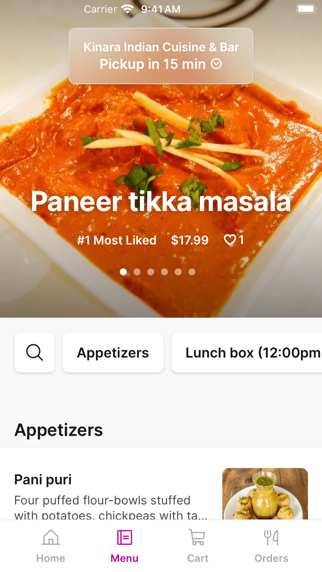 Screenshot 2 of Kinara Indian Cuisine & Bar App