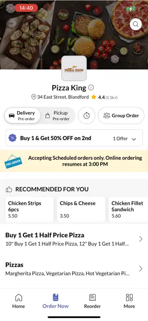 Pizza King Blandford screenshot 2