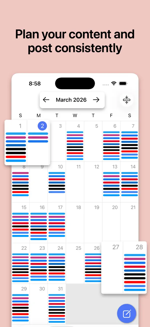 Screenshot #1 pour Smart Post: Social Scheduler