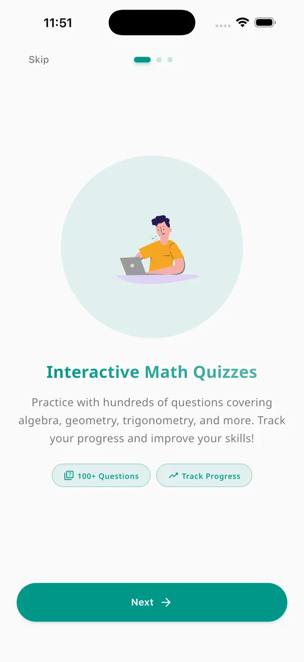 Math - High School iOS app screenshot showing feature 1