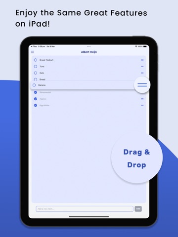 ListiMate - Smart Grocery List iPad screenshot