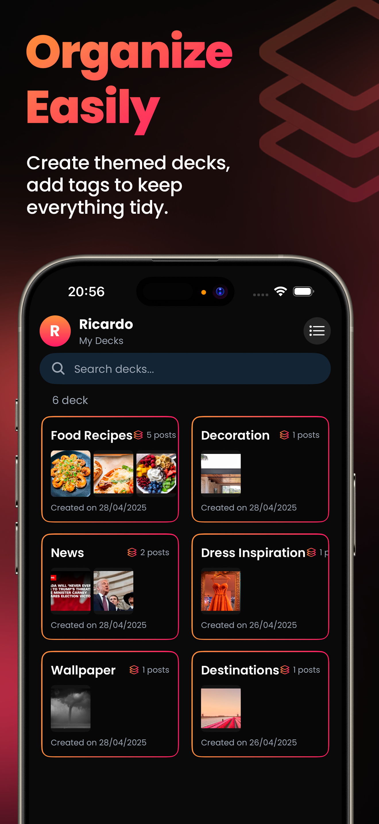 DropDeck: Mobile Bookmarks
