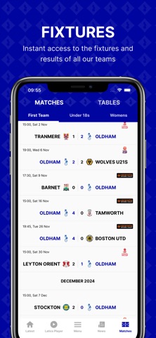 Oldham Athletic AFC screenshot